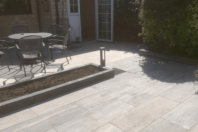 starting of a patio and landscape project in the cotswolds 8