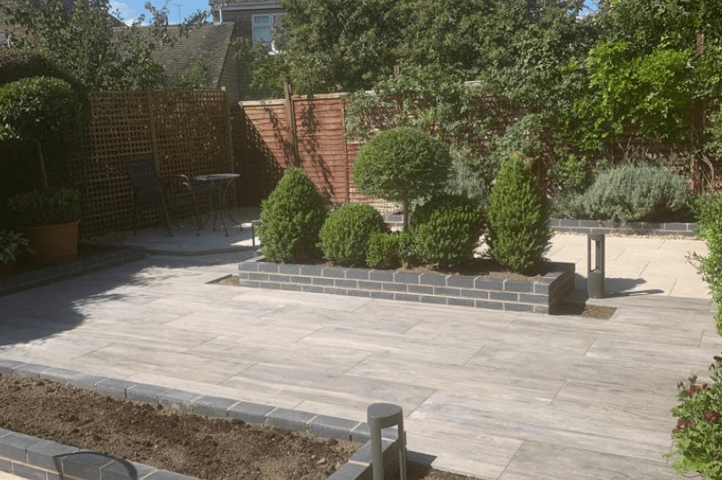 starting of a patio and landscape project in the cotswolds 9