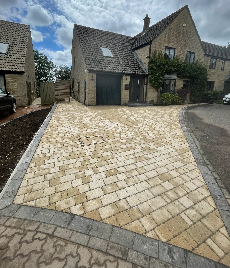 starting of a patio and landscape project in the cotswolds 2